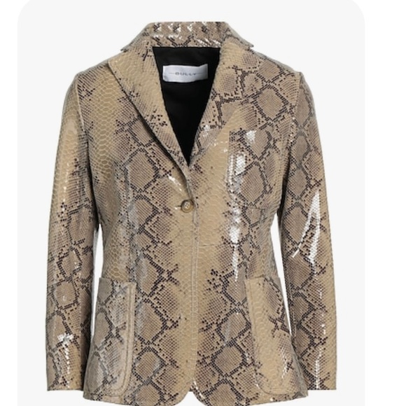 Bully lamb skin leather stylish blazer. BRAND NEW, never worn. Designer made. - Picture 3 of 12